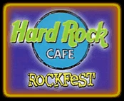 Hard Rock Cafe RockFest logo on a purple background